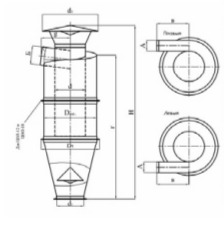 чертеж циклона ЦОЛ в Стерлитамаке